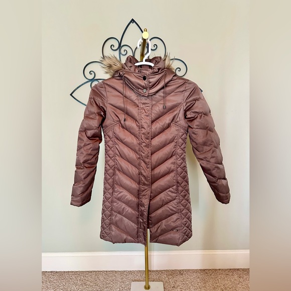 Kenneth Cole Reaction Women’s Faux-Fur-Trim Hooded Puffer Coat - Picture 3 of 6